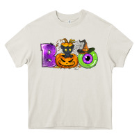 Cream Boo Halloween Heavy Core Tee - NancyCooperArtShop