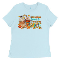 Baby Blue pumpkin spice and everything nice Ladies Tee - CowGirlArtShop