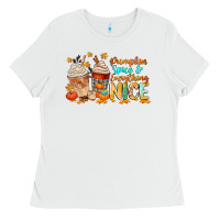 White pumpkin spice and everything nice Ladies Tee - CowGirlArtShop