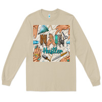 Mushroom hail hustler and nail art hands with glitter polish seamless pattern b Long Sleeve Tee - BundleAndBundleShop