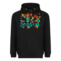Black cozy season with coffee cup Heavyweight Hoodie - AdoDesignShop