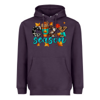 Plum cozy season with coffee cup Heavyweight Hoodie - AdoDesignShop