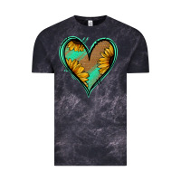 Cloud Black Sunflower Heart Vintage Tee - Jasminsmagicworld