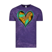 Cloud Purple Sunflower Heart Vintage Tee - Jasminsmagicworld
