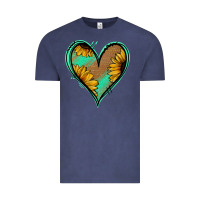 Vintage Denim Sunflower Heart Vintage Tee - Jasminsmagicworld