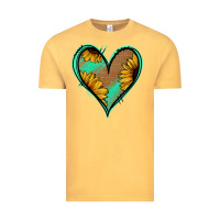 Vintage Mustard Sunflower Heart Vintage Tee - Jasminsmagicworld