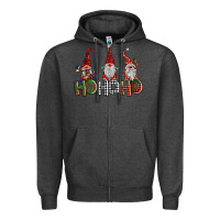 Charcoal Heather ho ho. ho gnomes Zipper Hoodie - BarkalooDesign