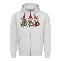 Dove Grey ho ho. ho gnomes Zipper Hoodie - BarkalooDesign