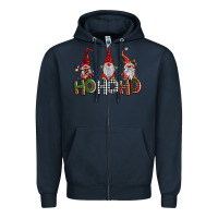 Navy ho ho. ho gnomes Zipper Hoodie - BarkalooDesign