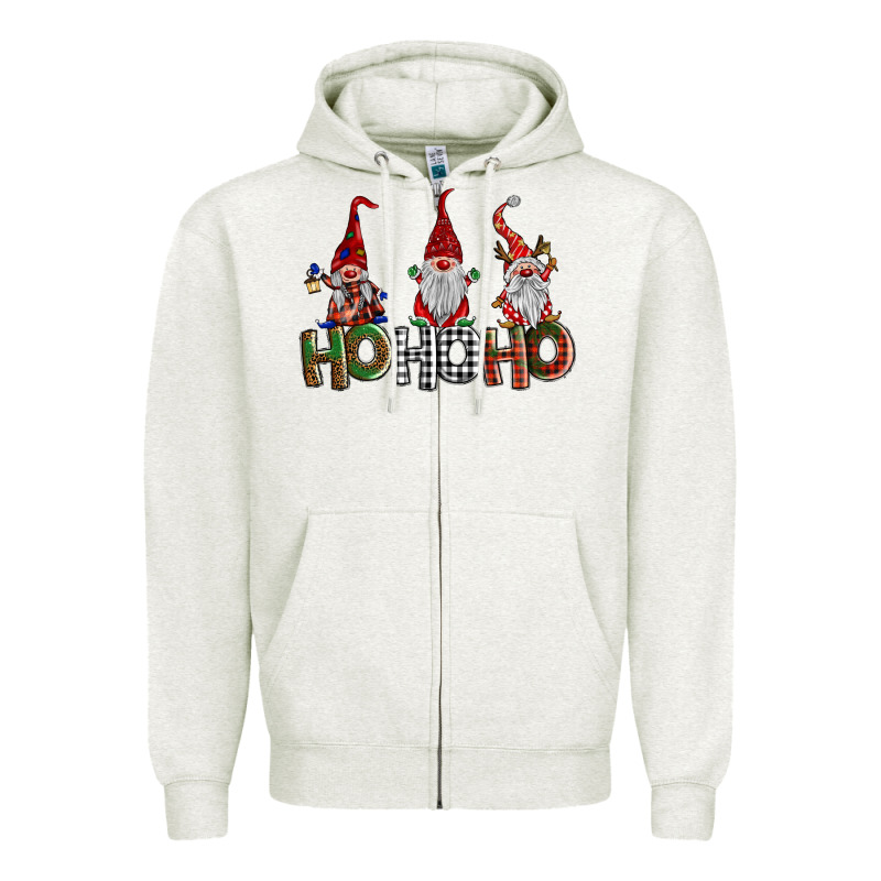Ho Ho. Ho Gnomes Zipper Hoodie by BarkalooDesign | Teevron