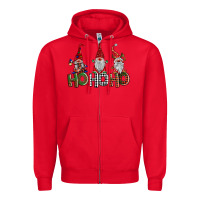 Red ho ho. ho gnomes Zipper Hoodie - BarkalooDesign