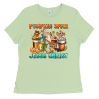 Matcha pumpkin spice and jesus christ Ladies Tee - CowGirlArtShop