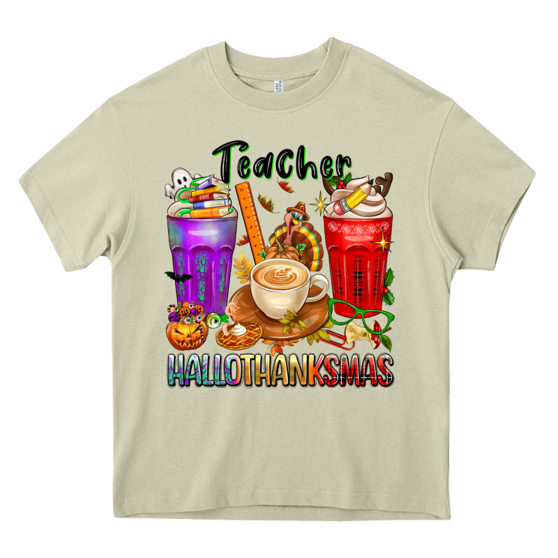 Hallothanksmas Teacher Heavy Core Tee by texasbilliewilder | Teevron