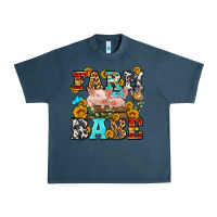 Midnight Navy western farm babe Urban Heavy Tee - OliviaCreatesArt