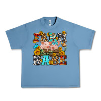 Pebble Blue western farm babe Urban Heavy Tee - OliviaCreatesArt