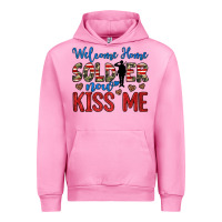 Fuchsia Pink welcome home soldier now kiss me Urban Hoodie - JahusDesignShop