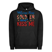 Pigment Black welcome home soldier now kiss me Urban Hoodie - JahusDesignShop