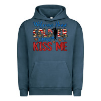 Pigment Midnight Navy welcome home soldier now kiss me Urban Hoodie - JahusDesignShop