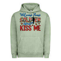 Pigment Oil Green welcome home soldier now kiss me Urban Hoodie - JahusDesignShop