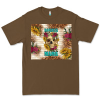 Cacao badass mama with flowers Premium Tee - TumblerDesignByShophia