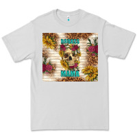 Dove Grey badass mama with flowers Premium Tee - TumblerDesignByShophia