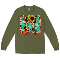 Army Green taurus turquoise cowhide Long Sleeve Tee - RanaPortraitStore