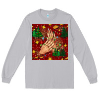 Moon Dust christmas nails and trees with leopard and plaid seamless pattern bbs Long Sleeve Tee - BundleAndBundleShop