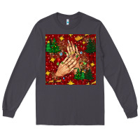 Smoke christmas nails and trees with leopard and plaid seamless pattern bbs Long Sleeve Tee - BundleAndBundleShop