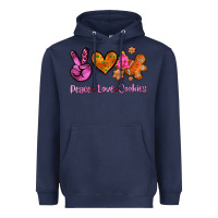 Navy peace love cookies Heavyweight Hoodie - AdoDesignShop