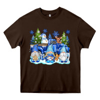 Chocolate Brown snow gnome truck Heavy Core Tee - texasbilliewilder