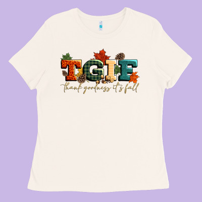 Tgif Thank Goodness Its Fall Ladies Tee Designed By Cowgirlartshop