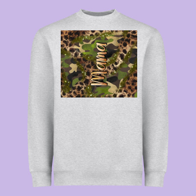 Camouflage Mama Heavyweight Sweatshirt Designed By Barkaloodesign