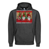 Charcoal Heather Christmas gnomes Zipper Hoodie - BarkalooDesign