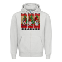 Dove Grey Christmas gnomes Zipper Hoodie - BarkalooDesign