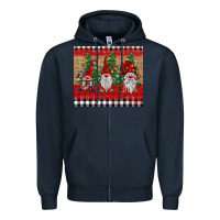 Navy Christmas gnomes Zipper Hoodie - BarkalooDesign