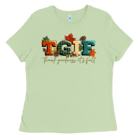 Matcha tgif thank goodness its fall Ladies Tee - CowGirlArtShop