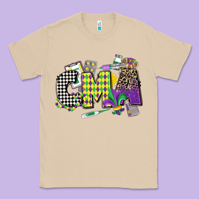 Cma Mardi Gras Certified Medical Assistant Classic Tee Designed By Cowgirlartshop