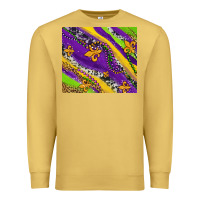 Antique Gold mardi gras fleur delis leopard and cowhide Premium Sweatshirt - AdoDesignShop