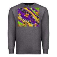 Charcoal Heather mardi gras fleur delis leopard and cowhide Premium Sweatshirt - AdoDesignShop