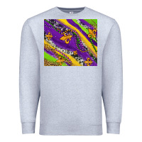 Heather Grey mardi gras fleur delis leopard and cowhide Premium Sweatshirt - AdoDesignShop