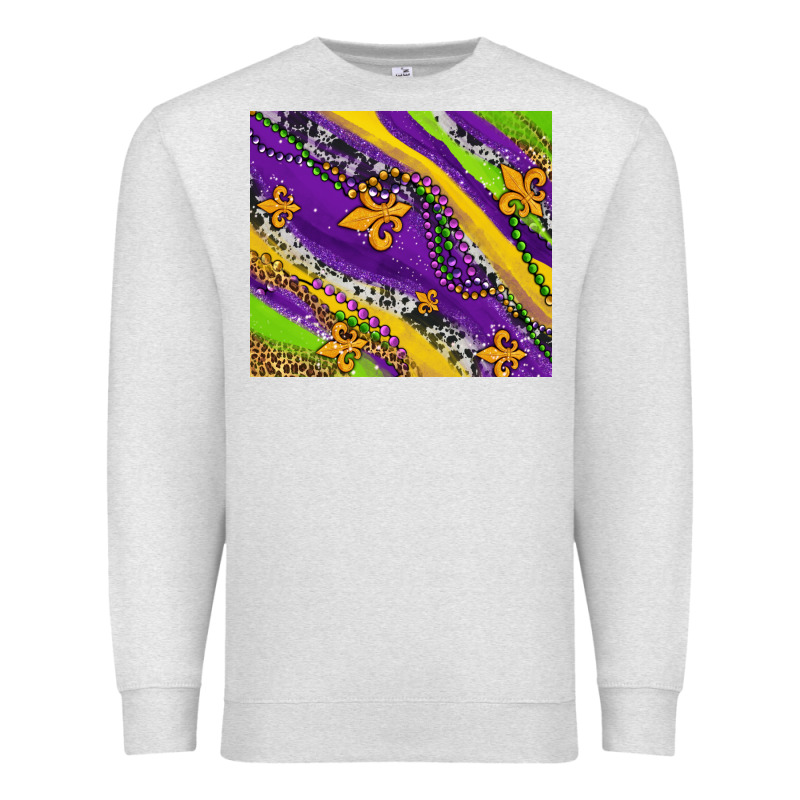 Mardi Gras Fleur Delis Leopard And Cowhide Premium Sweatshirt by AdoDesignShop | Teevron