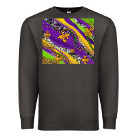 Smoke mardi gras fleur delis leopard and cowhide Premium Sweatshirt - AdoDesignShop