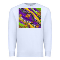 White mardi gras fleur delis leopard and cowhide Premium Sweatshirt - AdoDesignShop