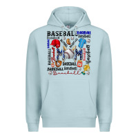 Blue Mist baseball mom Premium Hoodie - CowhideDigitalArt