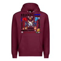 Burgundy baseball mom Premium Hoodie - CowhideDigitalArt