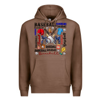 Chestnut baseball mom Premium Hoodie - CowhideDigitalArt