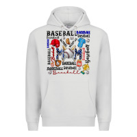 Dove Grey baseball mom Premium Hoodie - CowhideDigitalArt