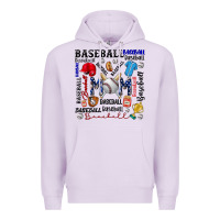 Lilac baseball mom Premium Hoodie - CowhideDigitalArt