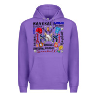 Purple baseball mom Premium Hoodie - CowhideDigitalArt
