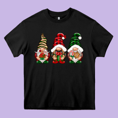 Christmas Gnomes Heavy Core Tee Designed By Nancycooperartshop